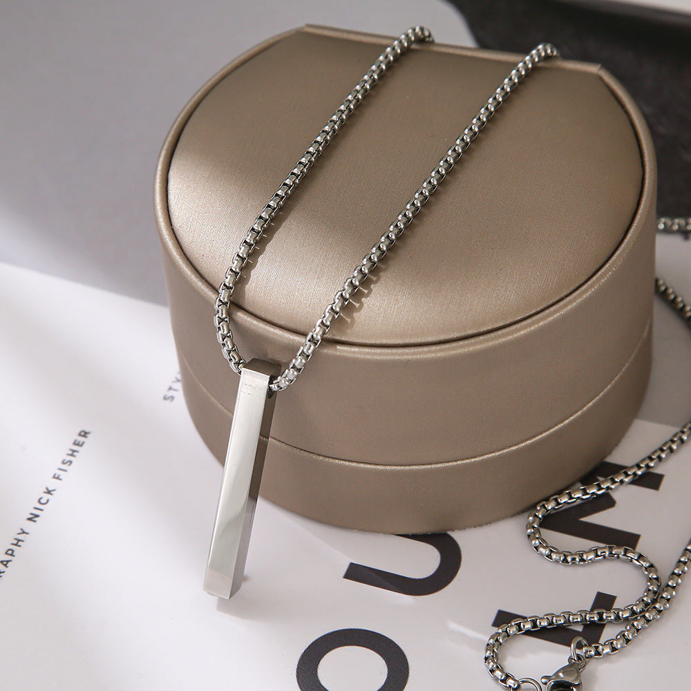 Women's & Men's Stainless Steel Long Stick Fashionable Light Luxury Hip Hop Necklaces