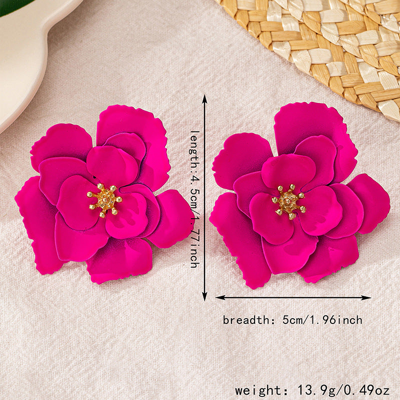 Of Fashionable High-grade Flower Personalized Temperamental Earrings