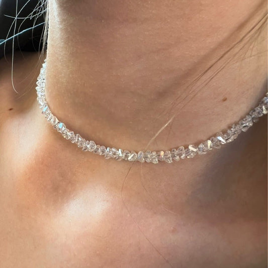 Women's Vacuum Crystal String Beads Clavicle Chain Necklaces