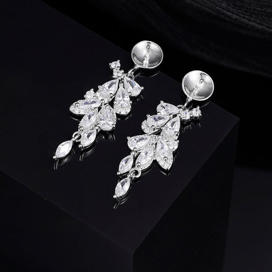 Zircon Light Luxury High-grade Tassel Sparrow Earrings
