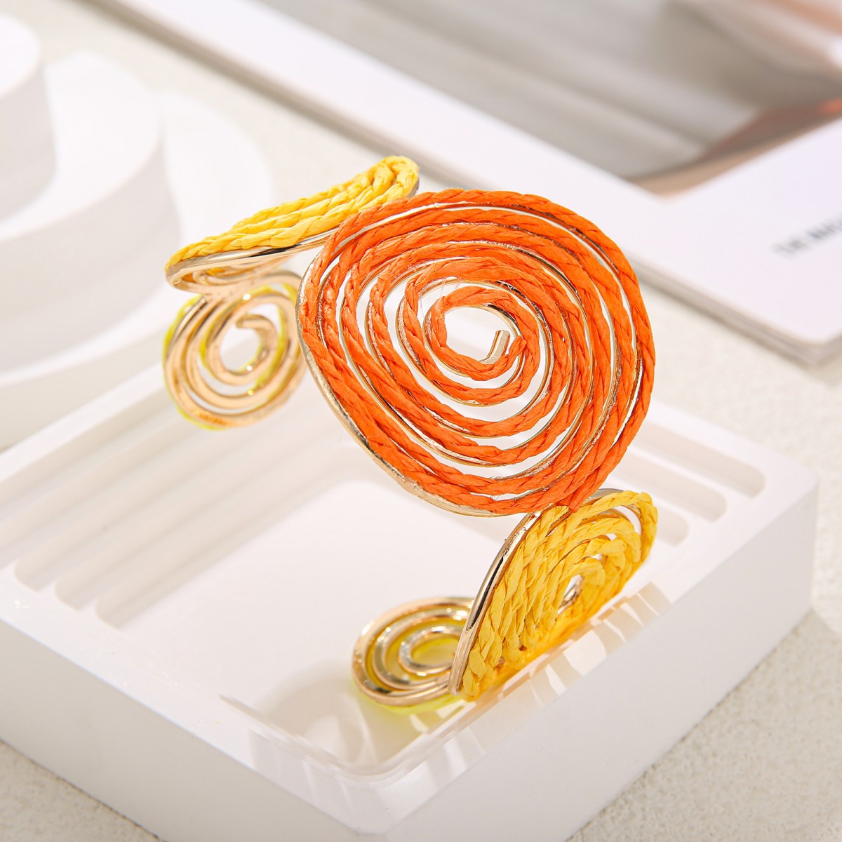 Cross Open Raffia Handmade Mosquito Coil Bracelet