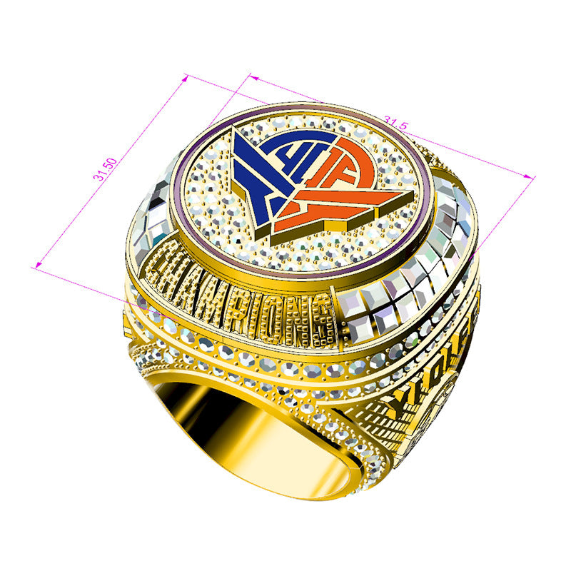 Men's Stainless Steel Copper Diamond Retro Exaggerated Graduation Jewelry Rings