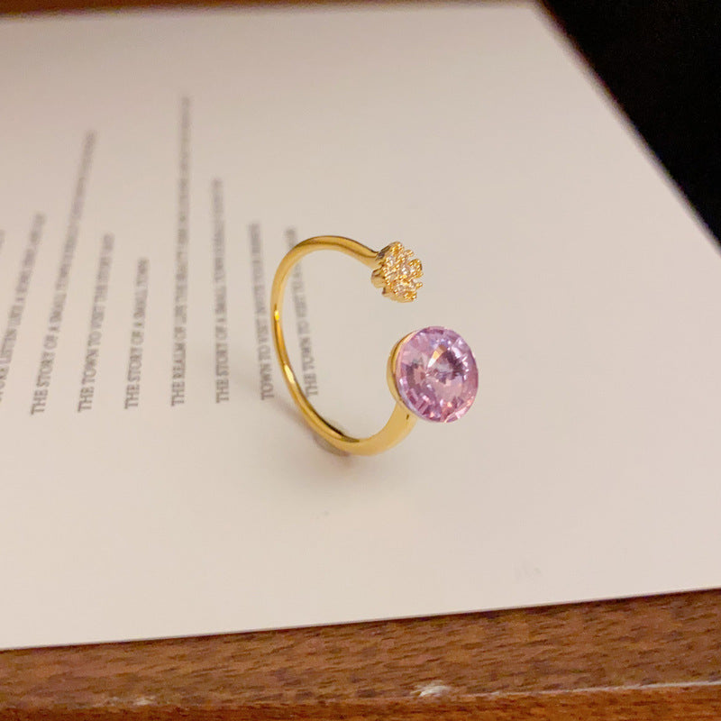 High-grade Open Female Trendy Cold Simple Rings