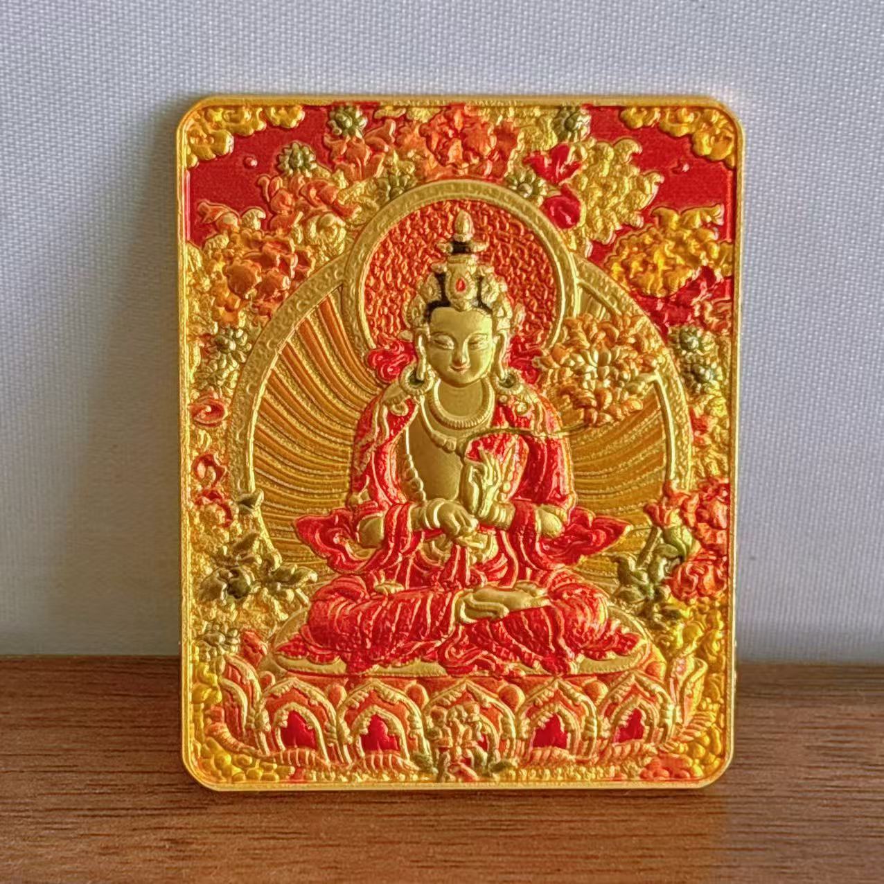Tibetan Three-dimensional Relief Five Master Eight Guards Painting Pendants