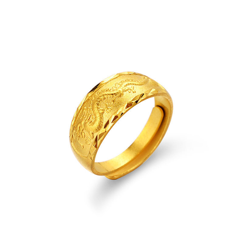 Vietnam Placer Gold Dragon Phoenix Gold-plated Rings