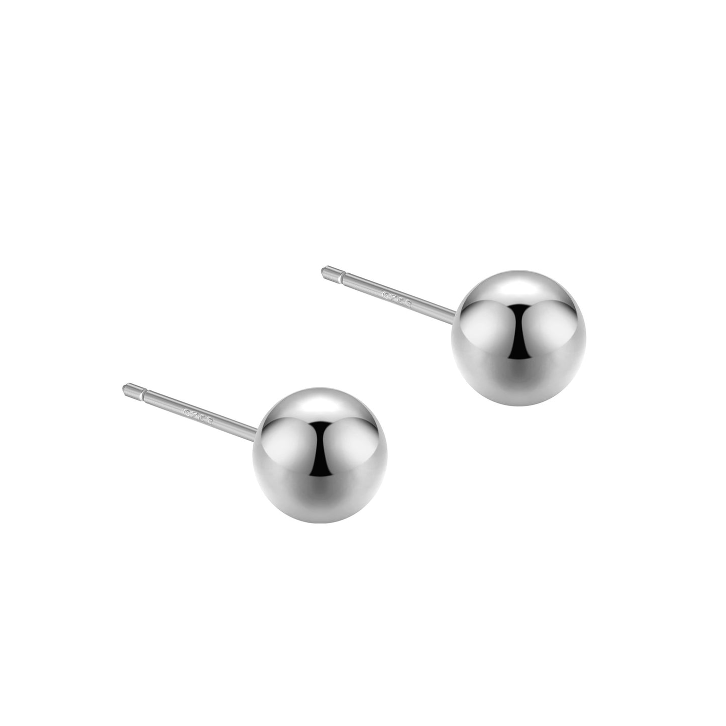 Women's & Men's Sterling Sier Simple Advanced Sensitive Surface Round Beads Auricular Earrings