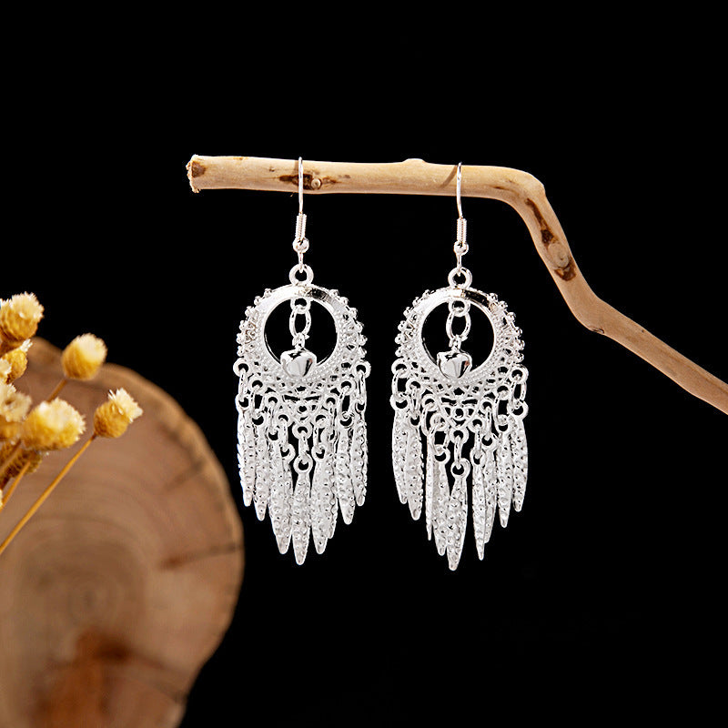 Sier Family Minority Ethnic Style Tourist Attractions Earrings