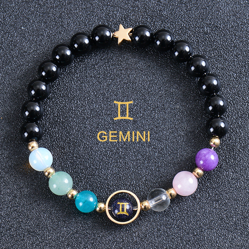 Planets Twee Constellations Frosted Stone Beaded Bracelets