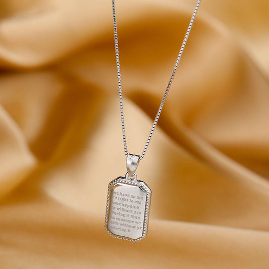 Plate Female Simple Light Luxury Niche Design Necklaces