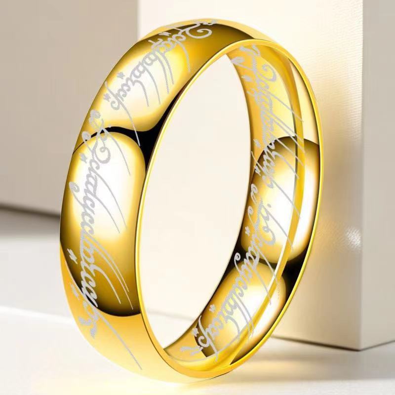 Women's & Men's Fashion Magic Lettering Titanium Design Feeling Rings