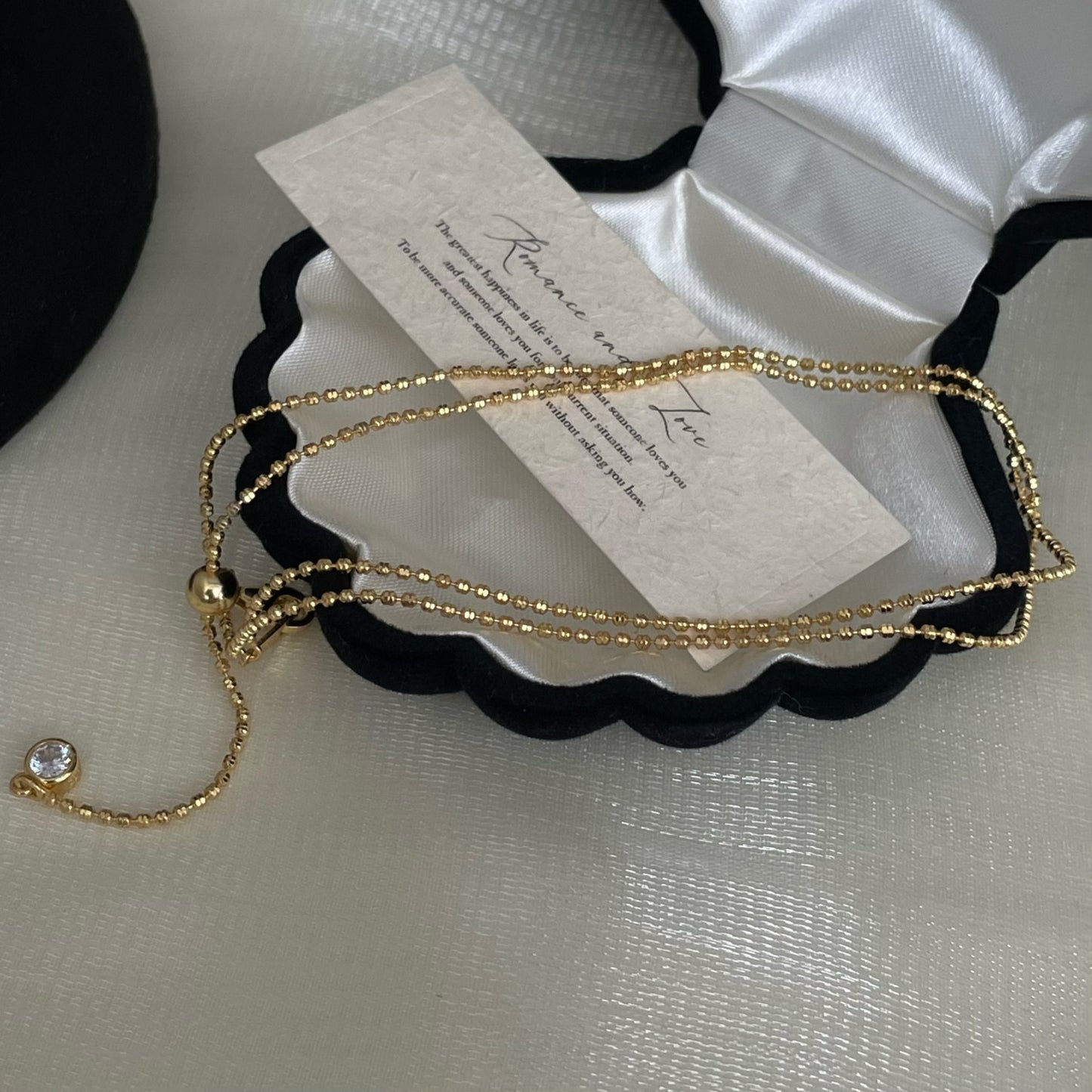 Sier Sparkling Pull Round Beads High Sense Choker Necklaces