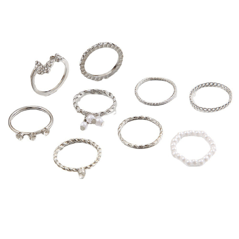 Pearl Female Niche Senior Knuckle Suit Rings