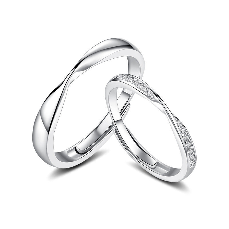 Women's & Men's Mobius Couple Long-distance Love Commemorative Design Rings