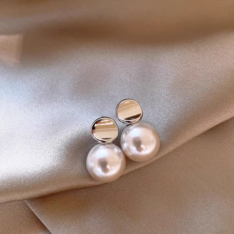 Needle Zircon Flower Pearl Tassel Retro Earrings