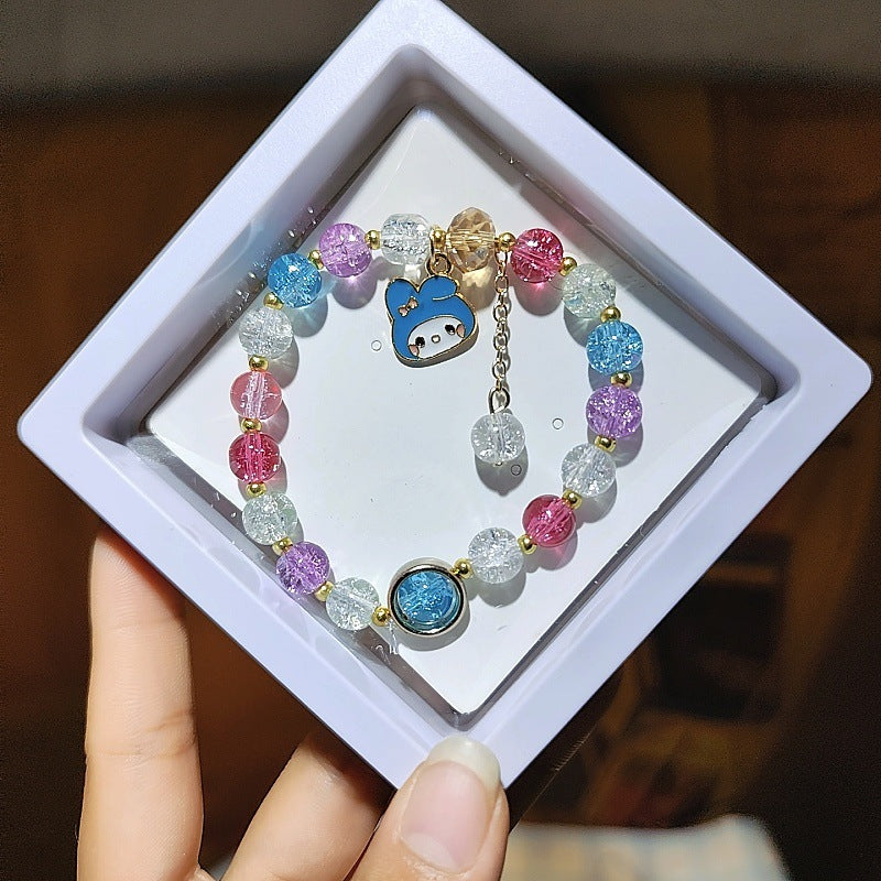 Children's Hot Flower Glazed Handmade Beaded Cartoon Bracelets