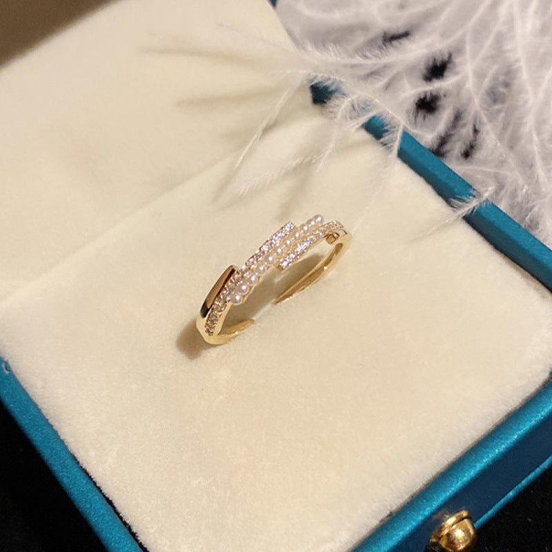 High-grade Open Female Trendy Cold Simple Rings