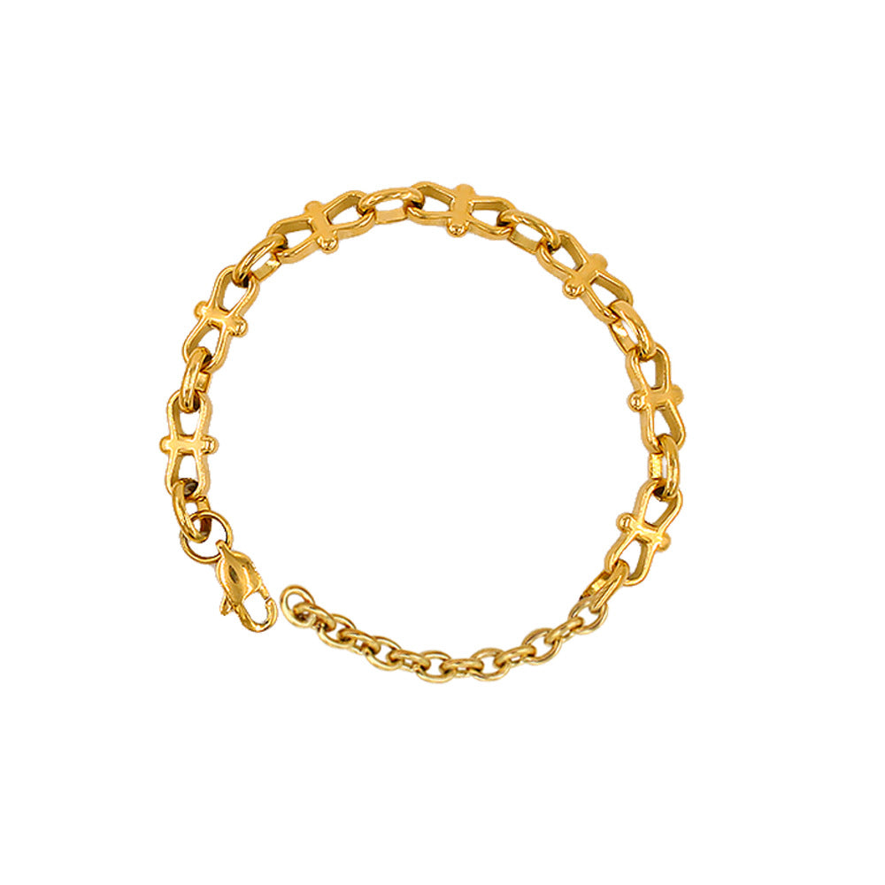 Trendy Stainless Gold Handmade Chain Waterproof Jewelry Set