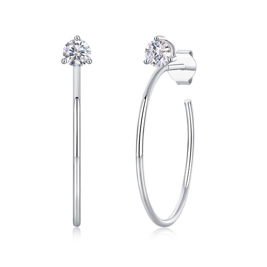 Pretty Innovative Sier Afternoon Ear Moissanite Earrings