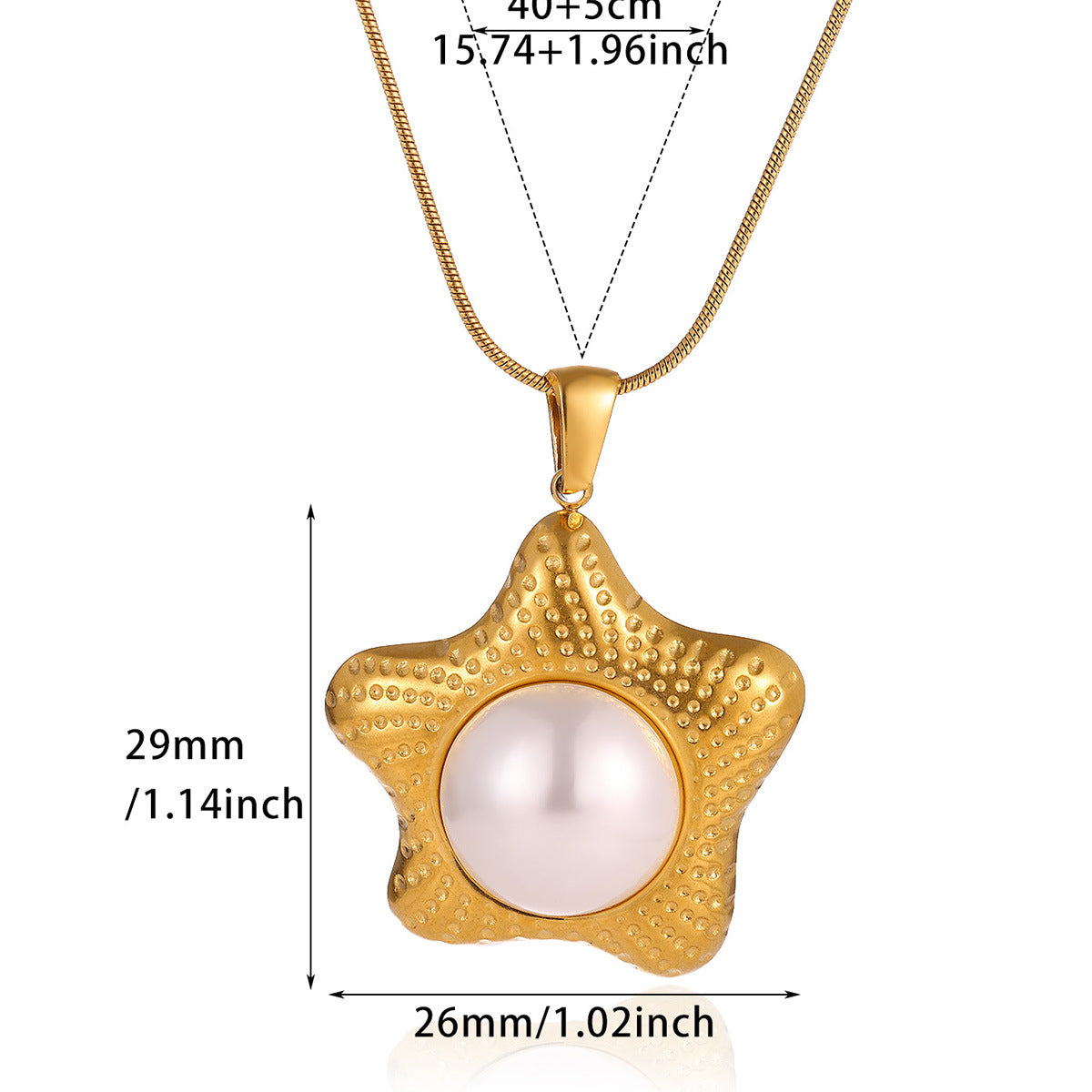 Unique Texture Simple Five-pointed Star Female Necklaces
