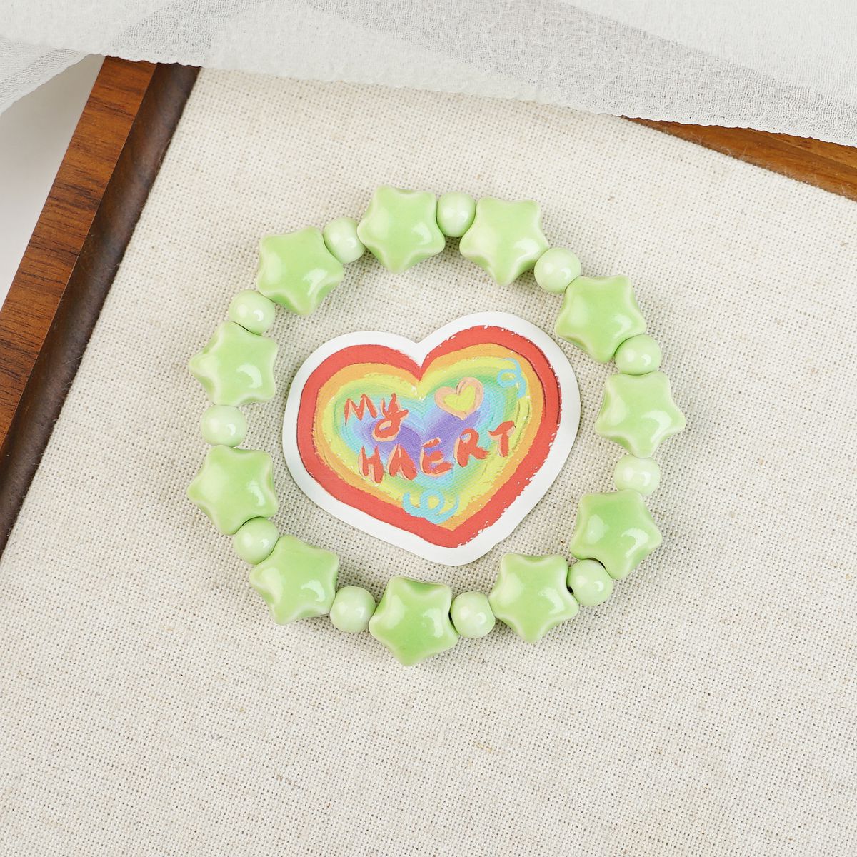 Ceramic Painted Pottery Beads Female Literary Bracelet