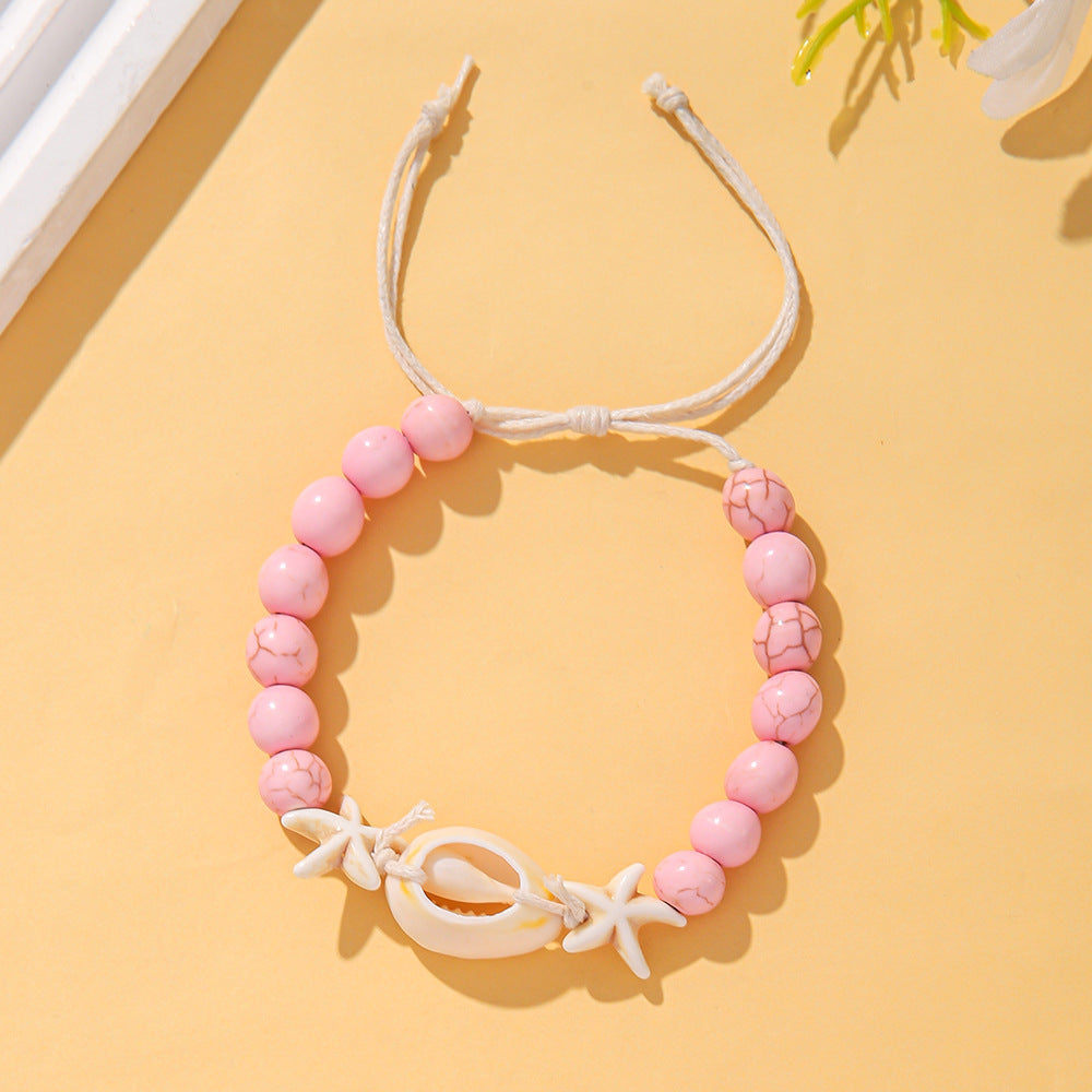 Vacation Style Shell Imitation Pearl Gravel Bracelets