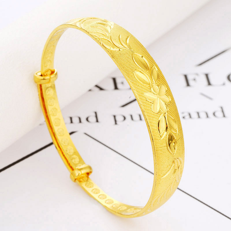 Women's Placer Gold Ancient No Color Fading Summer High-grade Dragon Phoenix Bracelets