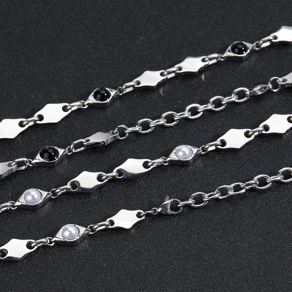 Women's & Men's Diamond Stitching Obsidian Do Not Fade Ornament Bracelets