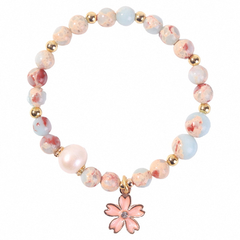 Double Layer Twin Cherry Blossom Female Bracelets