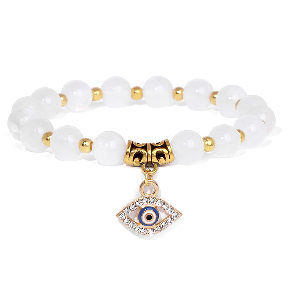 Women's & Men's Natural Stone Beads Female Devil's Eye Bracelets