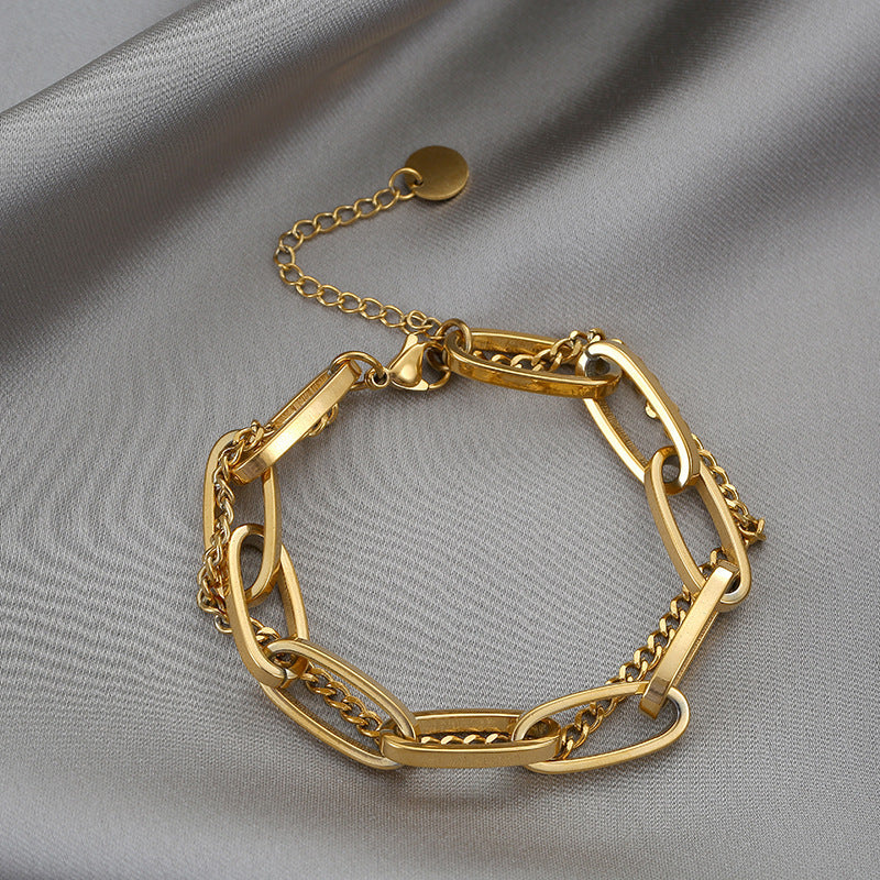 Chain Female Titanium Steel Gold Plating Bracelets