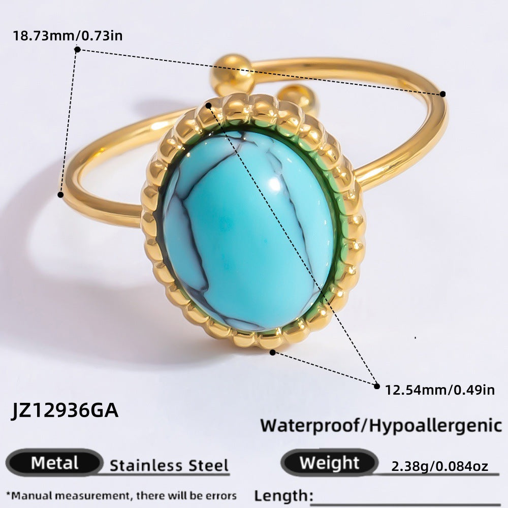 Stone Light Luxury Retro Niche High-grade Rings