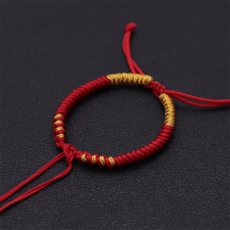 Carrying Strap Matching Red Rope Hand-woven Beads Bracelets