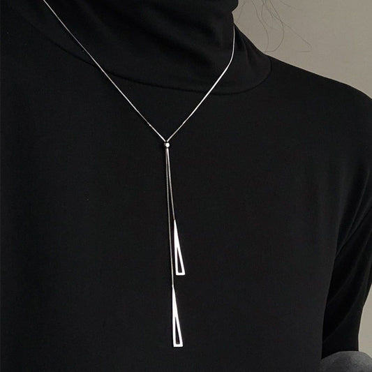 Chain Triangle Geometric Drawable Light Luxury Fashion Necklaces