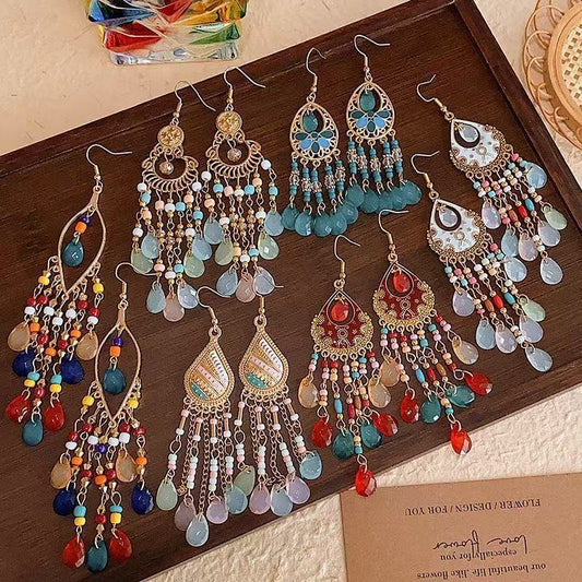 Long Fringe Special Ins Slimming Face Earrings