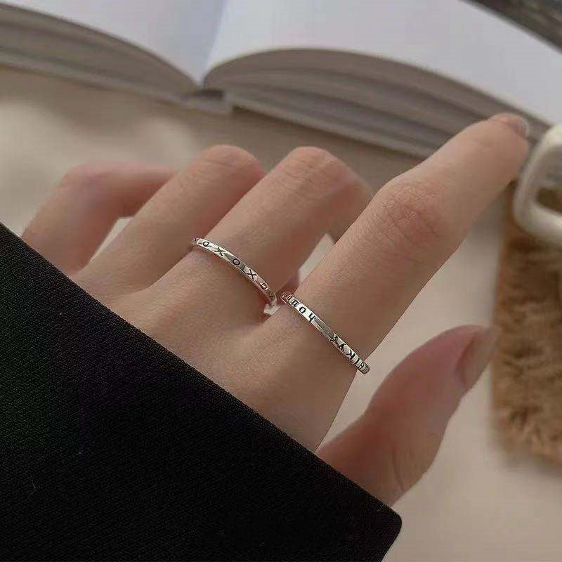 Women's Korean Greek Design Simple Cold Style Open Ring