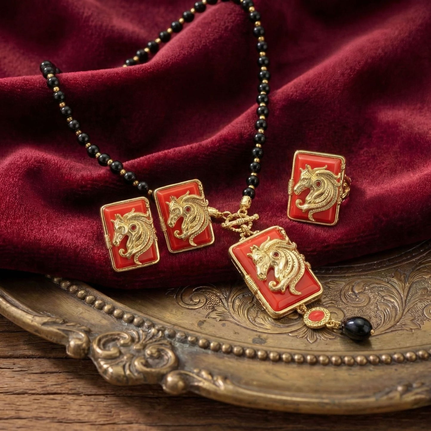 Women's Style Zodiac Ear Retro Refined Stylish Jewelry Set