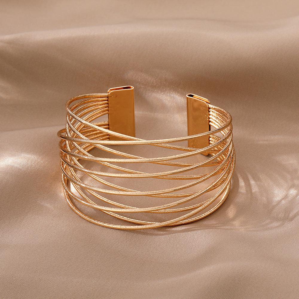 Alloy Frosted Simple Elegant High Sense Fashion Geometry Bracelets