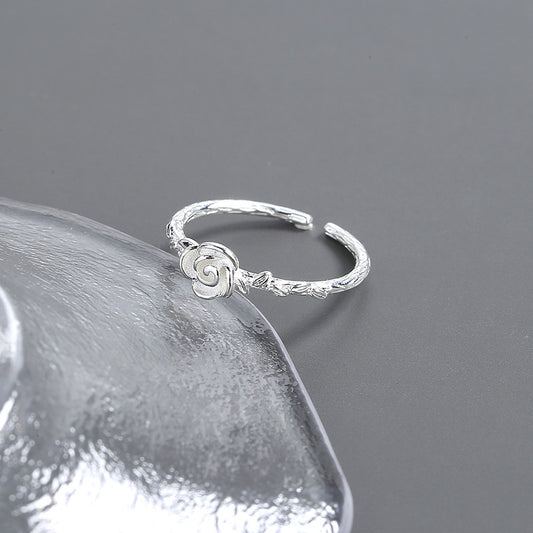 Ning Three-dimensional Rose Open Super Sweet Rings