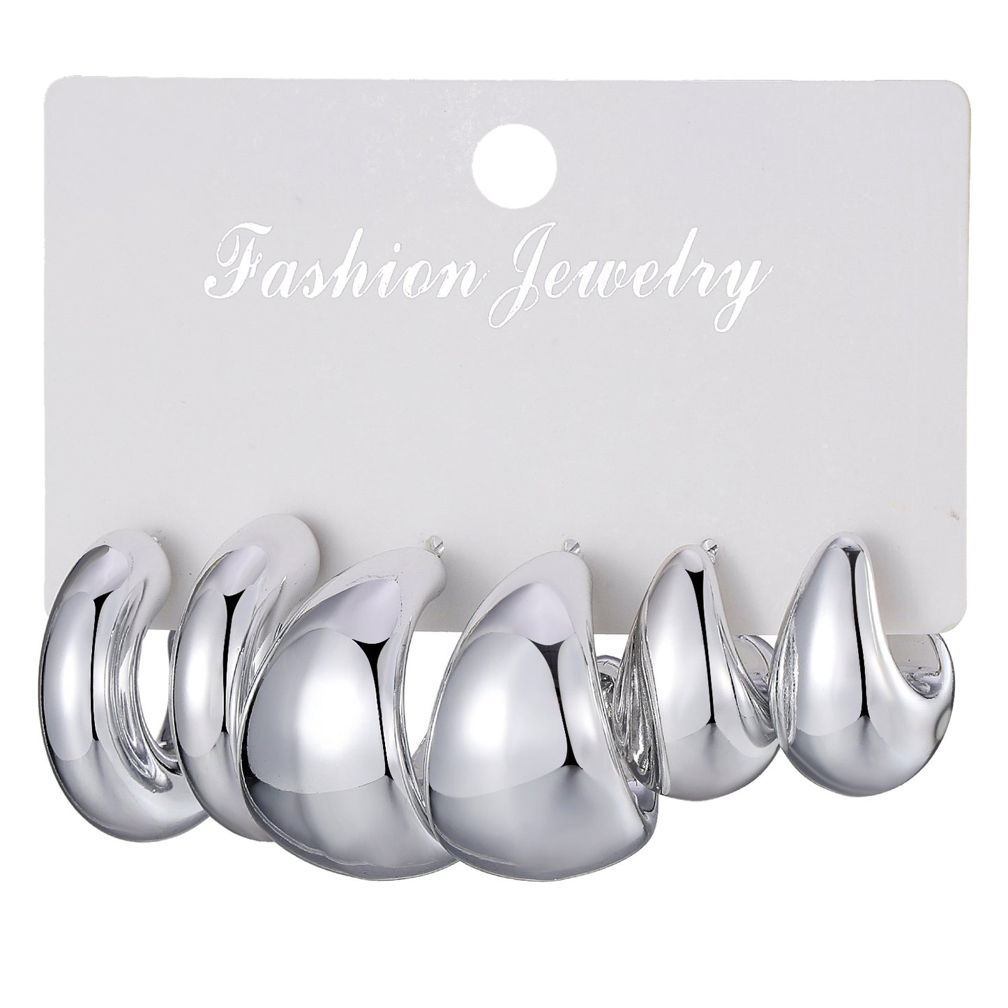 Creative Fashion Flattering Electroplated Shaped Twist Earrings