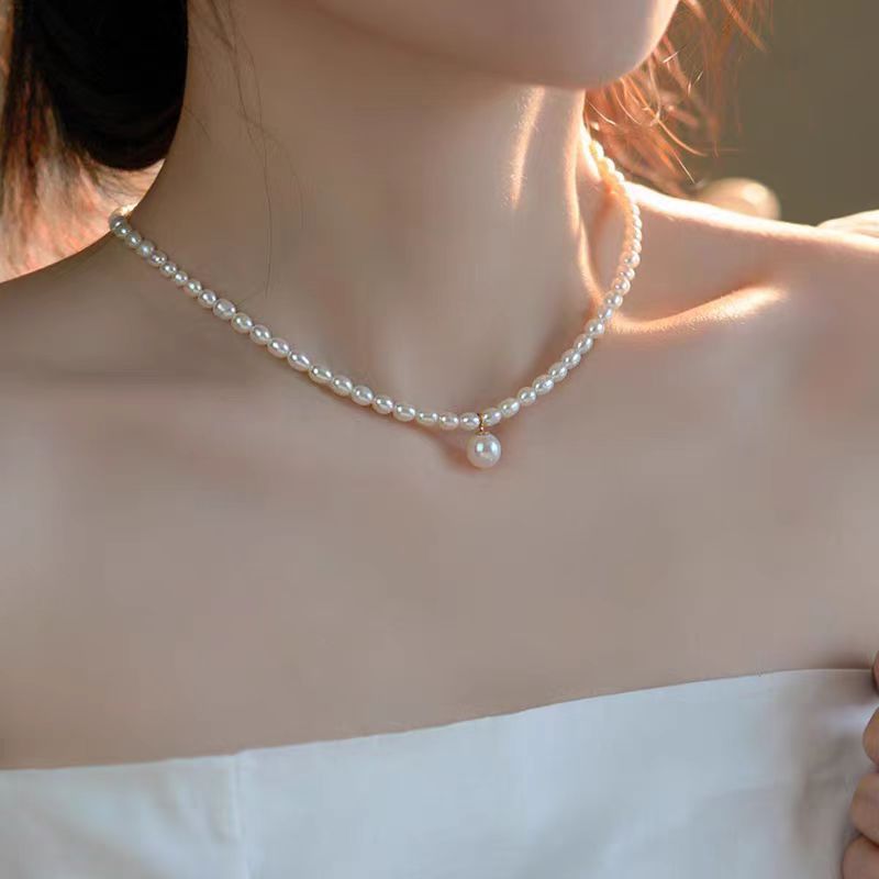 Opal Natural Freshwater Short Pearl Temperament Necklaces