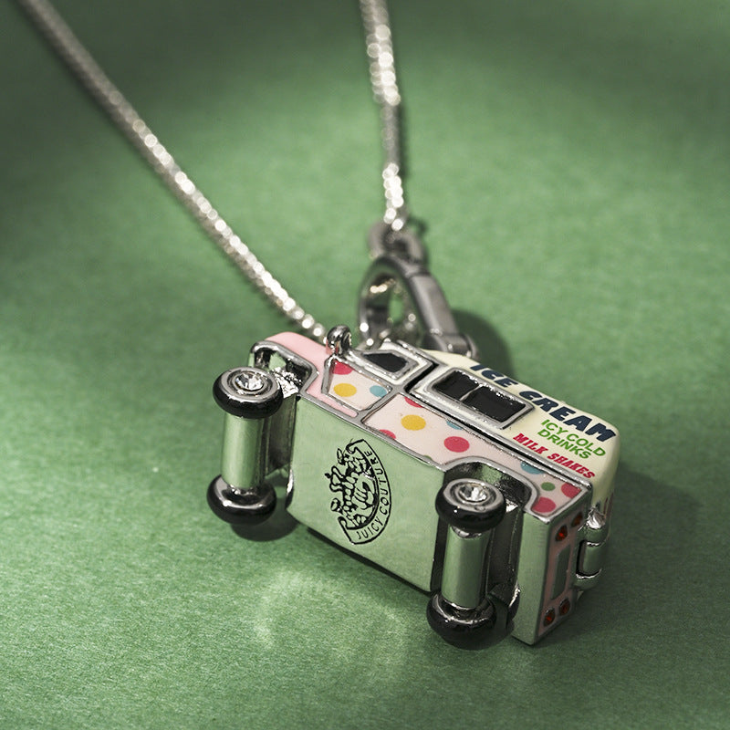Ice Cream Car Sense Bag Key Necklaces
