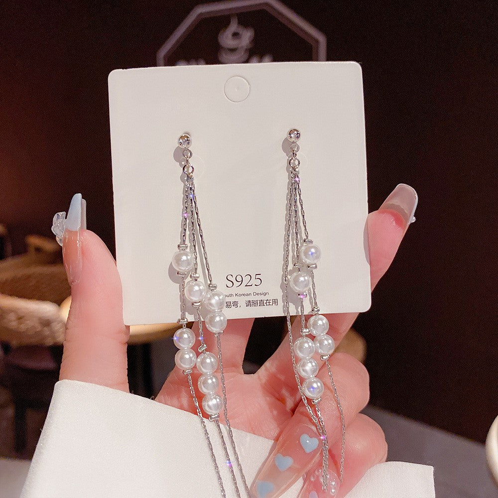 Women's Vintage Tassel Diamond High-grade Ear Minority Earrings