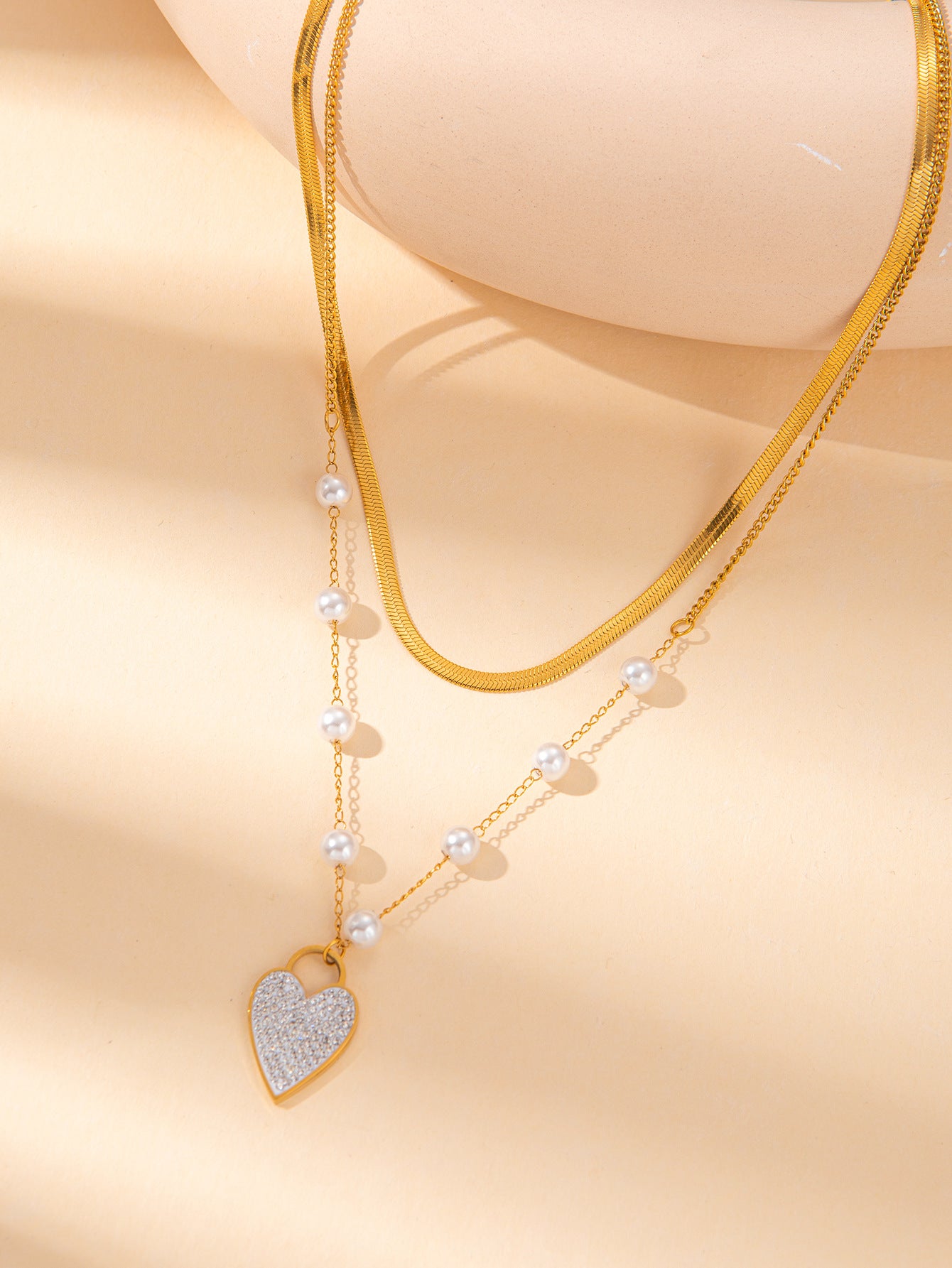 Women's Female With Hearts Zircon Light Luxury Design Earrings