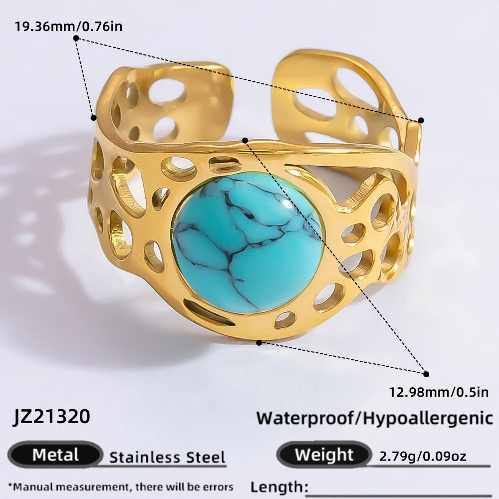 Stone Light Luxury Retro Niche High-grade Rings
