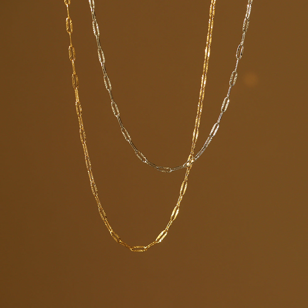 Entry Lux Twin Clavicle Chain Wholesale Necklaces