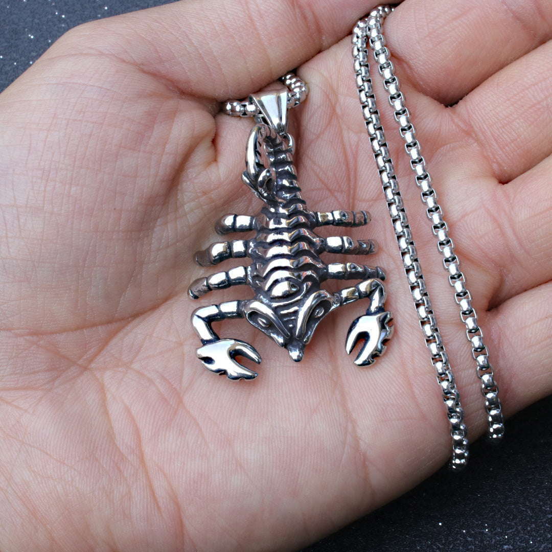 Men's Skull Titanium Steel Personality Half Face Necklaces