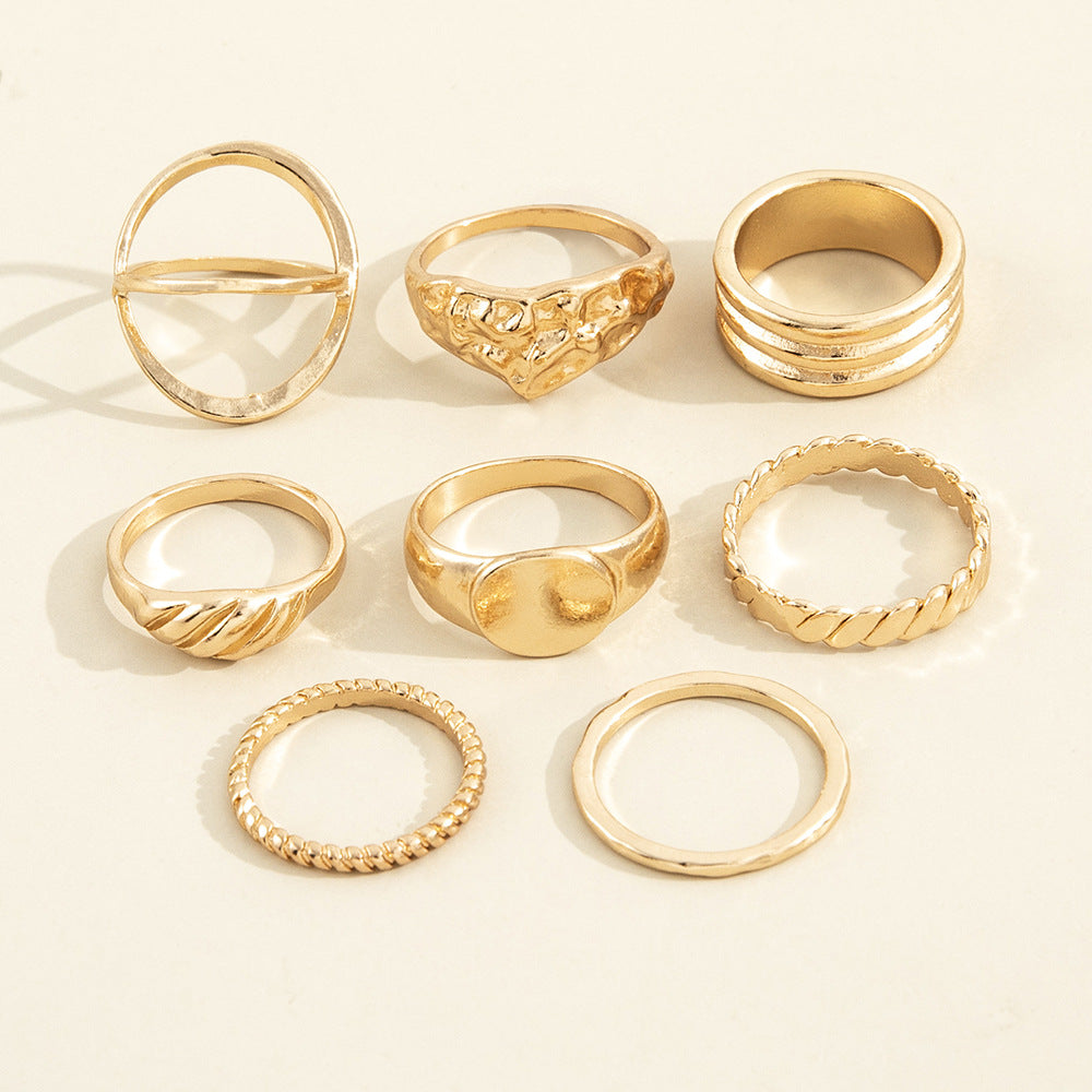 Simple Stylish Personality Irregular Metal Knuckle Rings