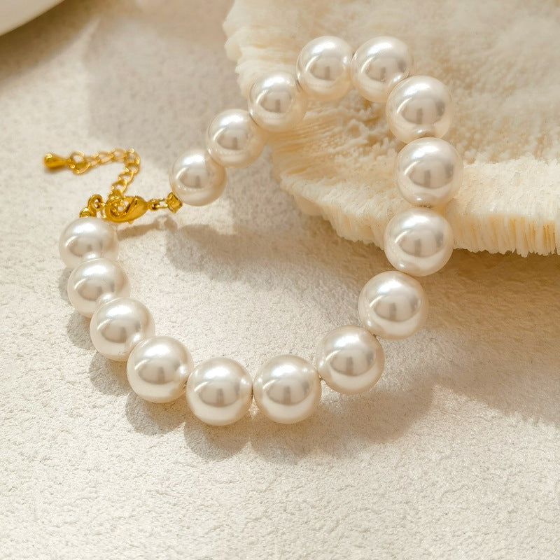 Style Classic Hepburn Imitation Highlight Perfect Circle Pearl Bracelets