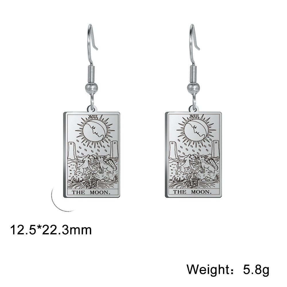 Classic Retro Tarot Series Personality Fashion Earrings