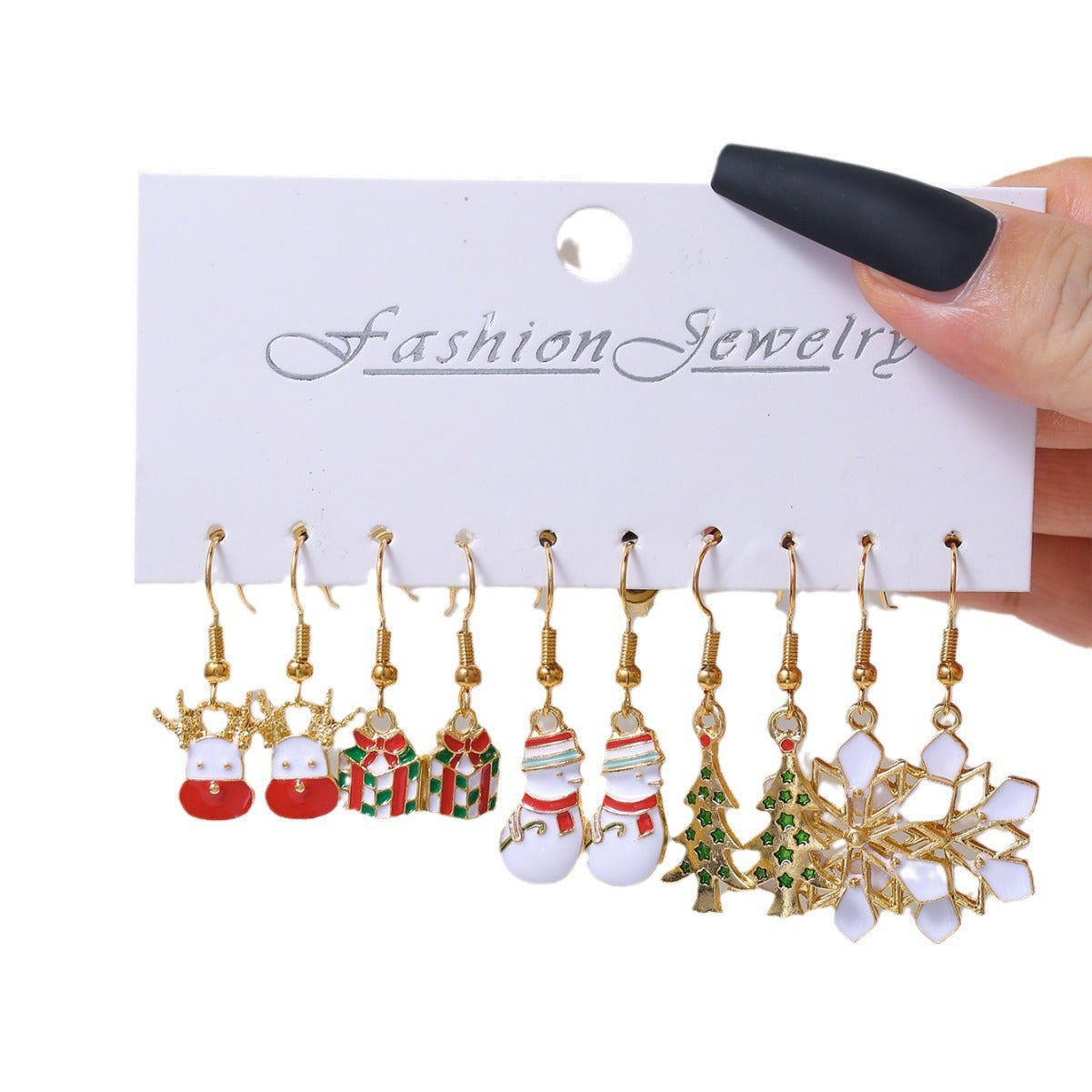 Christmas Suit Santa Claus Snowflake Ear Earrings